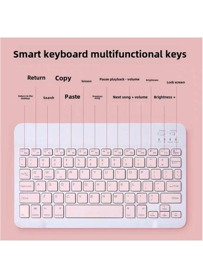 For Ipad Bluetooth Keyboard Tablet Computer Universal Wireless Mouse Suit Wonderful Control Portable Keyboard-Color:Lavender Purple Gray* 10inch And Set (2.4g Dual Mode Charging Mouse) - Image 4